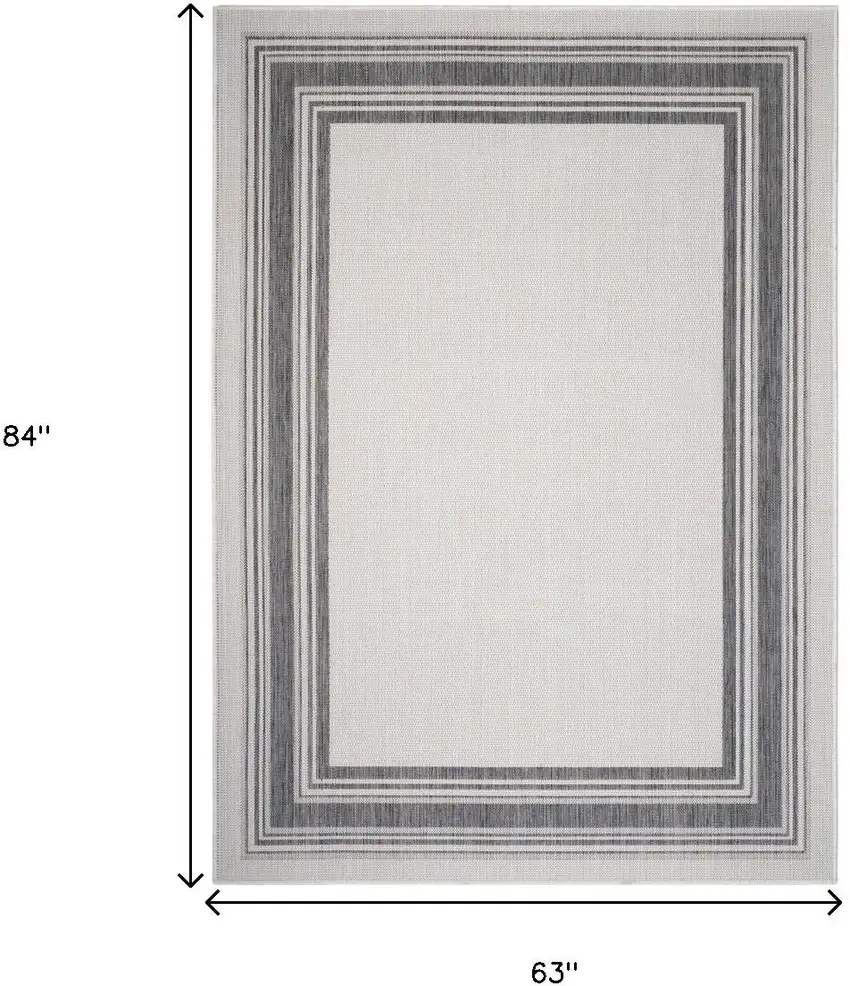 Gray Indoor Outdoor Area Rug Photo 9
