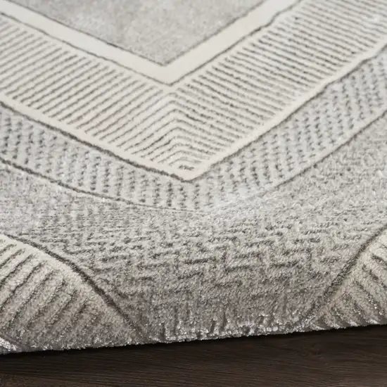 Gray Geometric Area Rug Photo 9