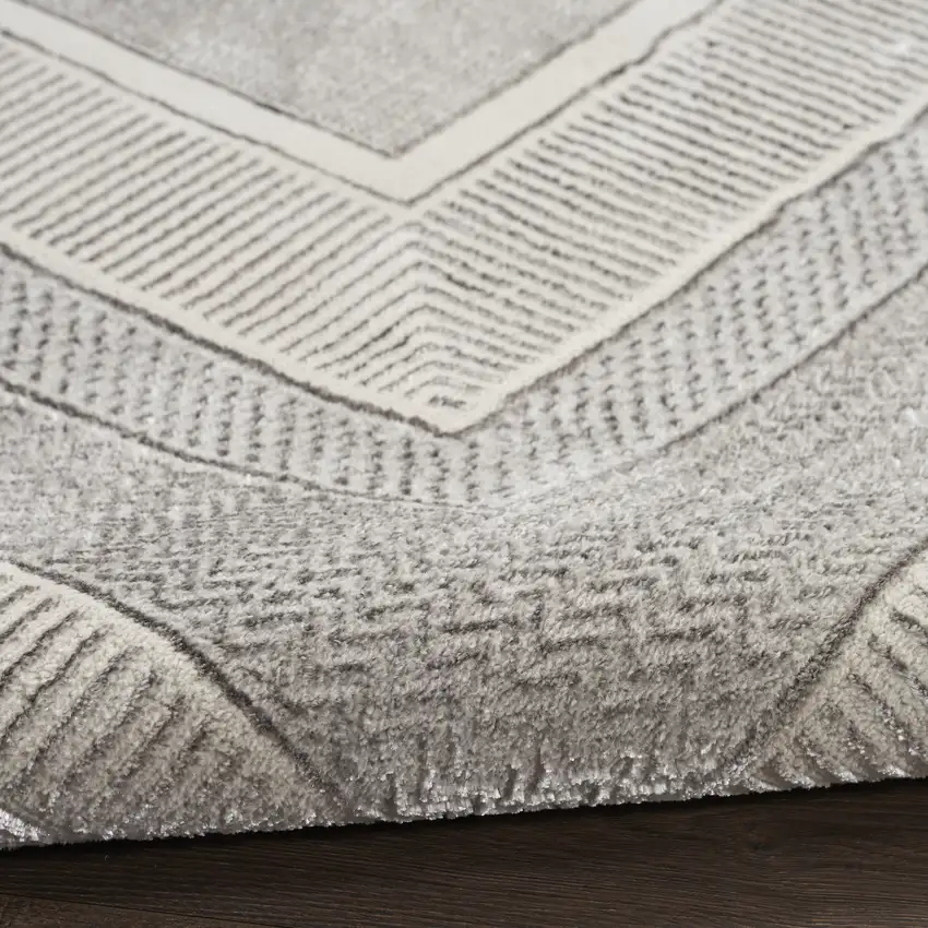 Gray Geometric Area Rug Photo 9