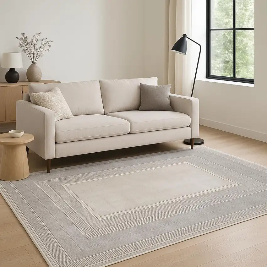 Gray Geometric Area Rug Photo 1