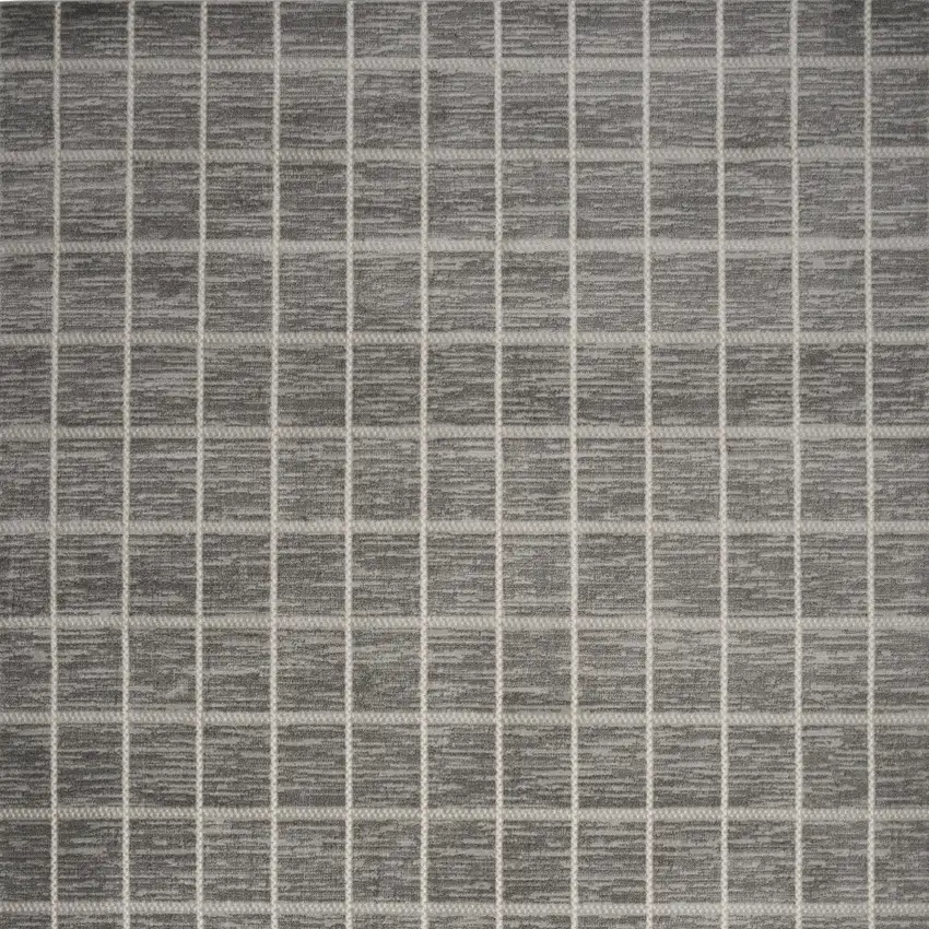 Gray Geometric Area Rug Photo 7