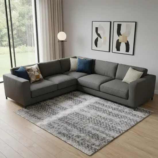 Gray Geometric Area Rug Photo 1