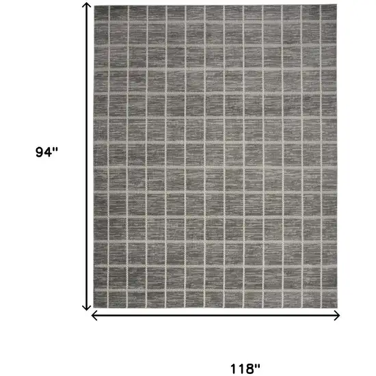 Gray Geometric Area Rug Photo 3