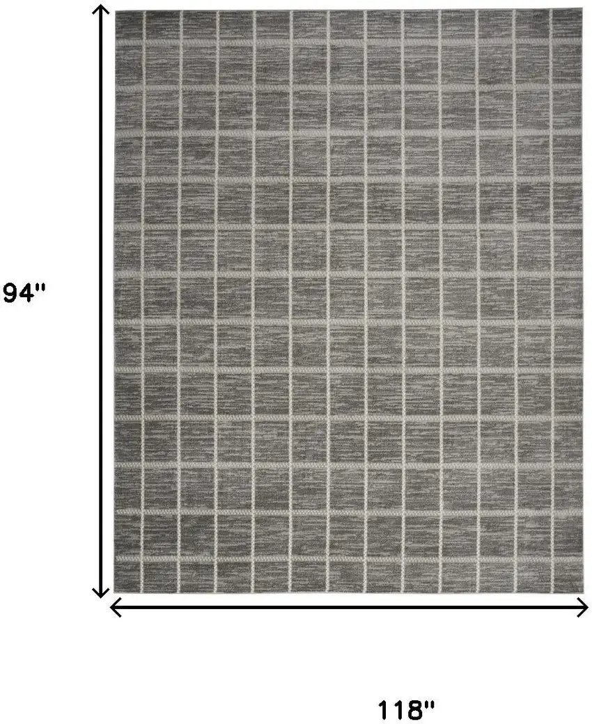 Gray Geometric Area Rug Photo 3