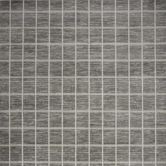 Gray Geometric Area Rug Photo 7