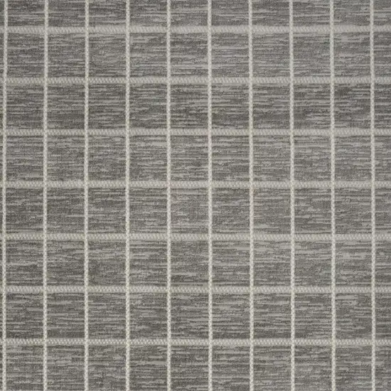 Gray Geometric Area Rug Photo 4