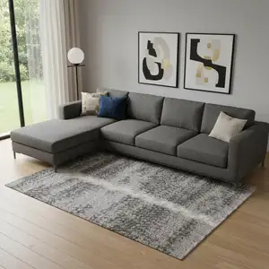 Photo of Gray Geometric Area Rug