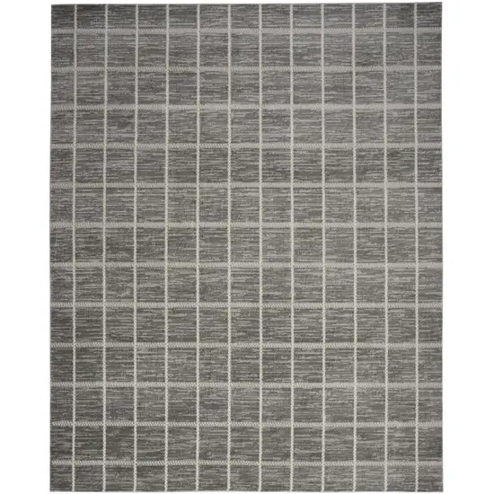 Gray Geometric Area Rug Photo 5