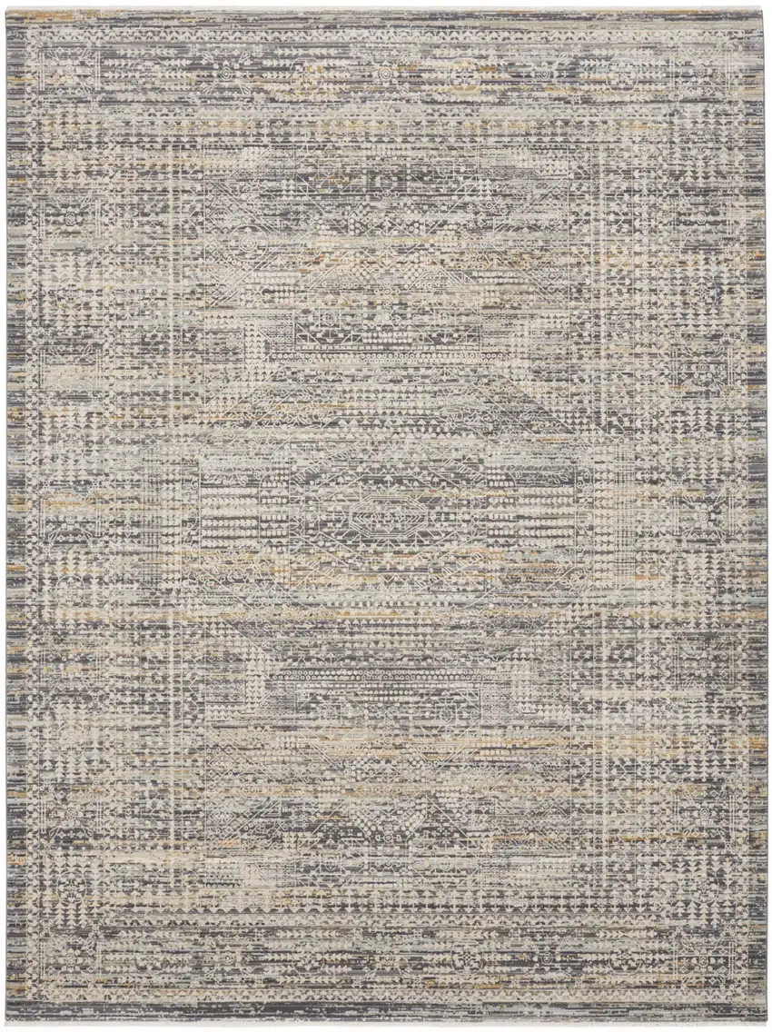 Gray Geometric Area Rug Photo 8
