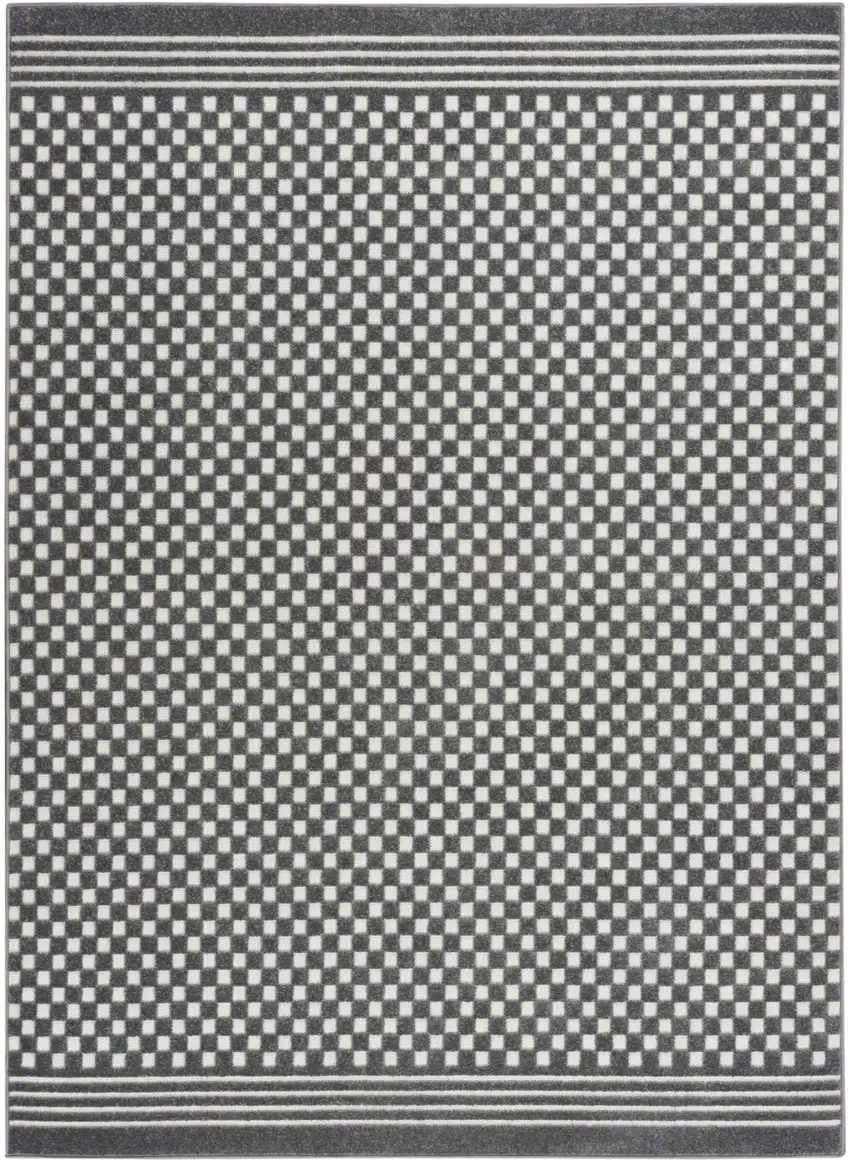 Gray Geometric Area Rug Photo 6