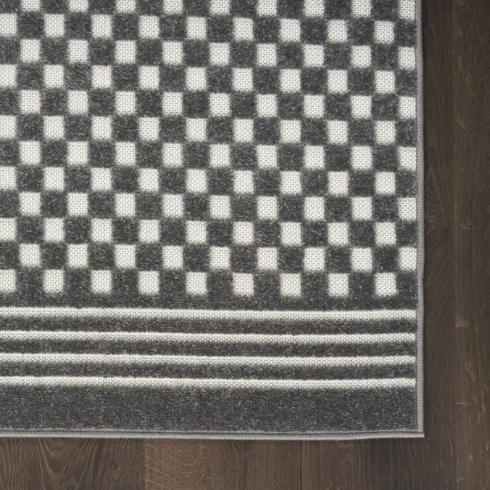 Gray Geometric Area Rug Photo 9
