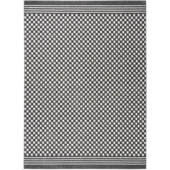 Gray Geometric Area Rug Photo 9