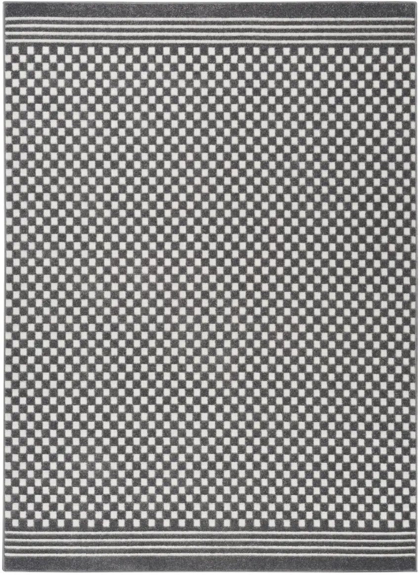 Gray Geometric Area Rug Photo 9