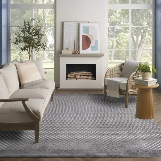 Gray Geometric Area Rug Photo 5