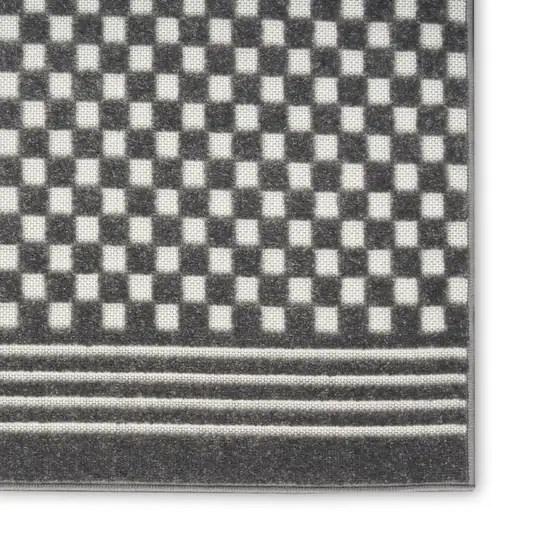 Gray Geometric Area Rug Photo 3