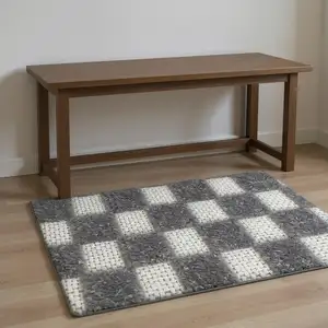Photo of Gray Geometric Area Rug