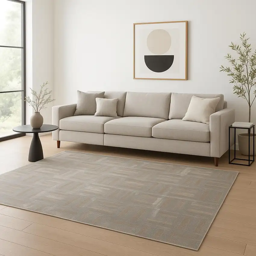 Gray Geometric Area Rug Photo 1