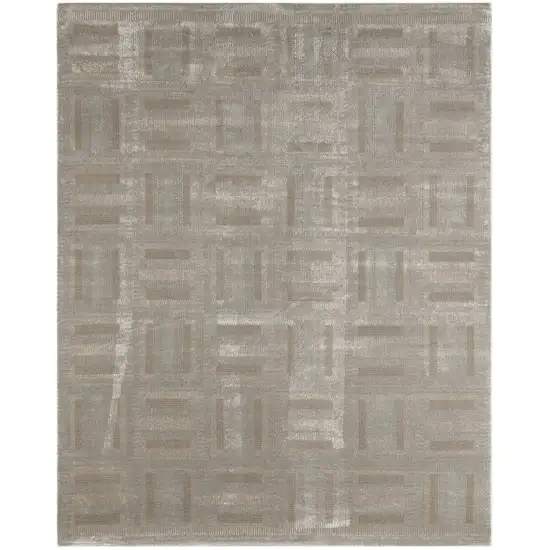 Gray Geometric Area Rug Photo 8