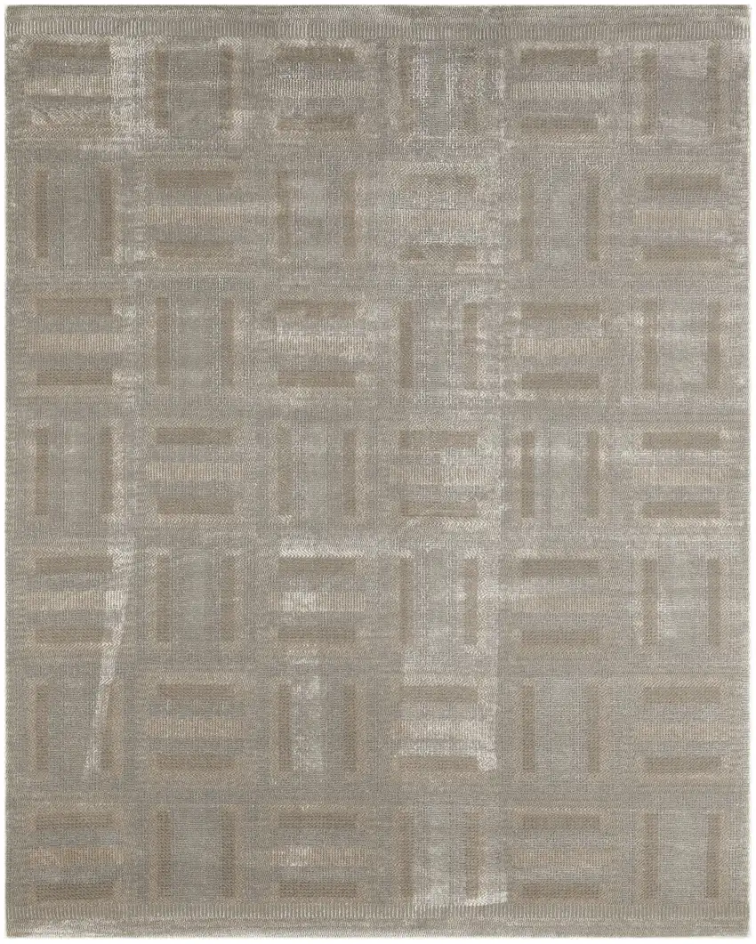 Gray Geometric Area Rug Photo 8