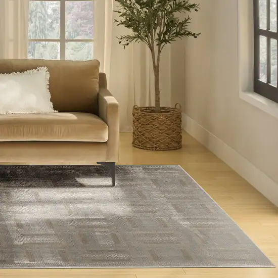Gray Geometric Area Rug Photo 5