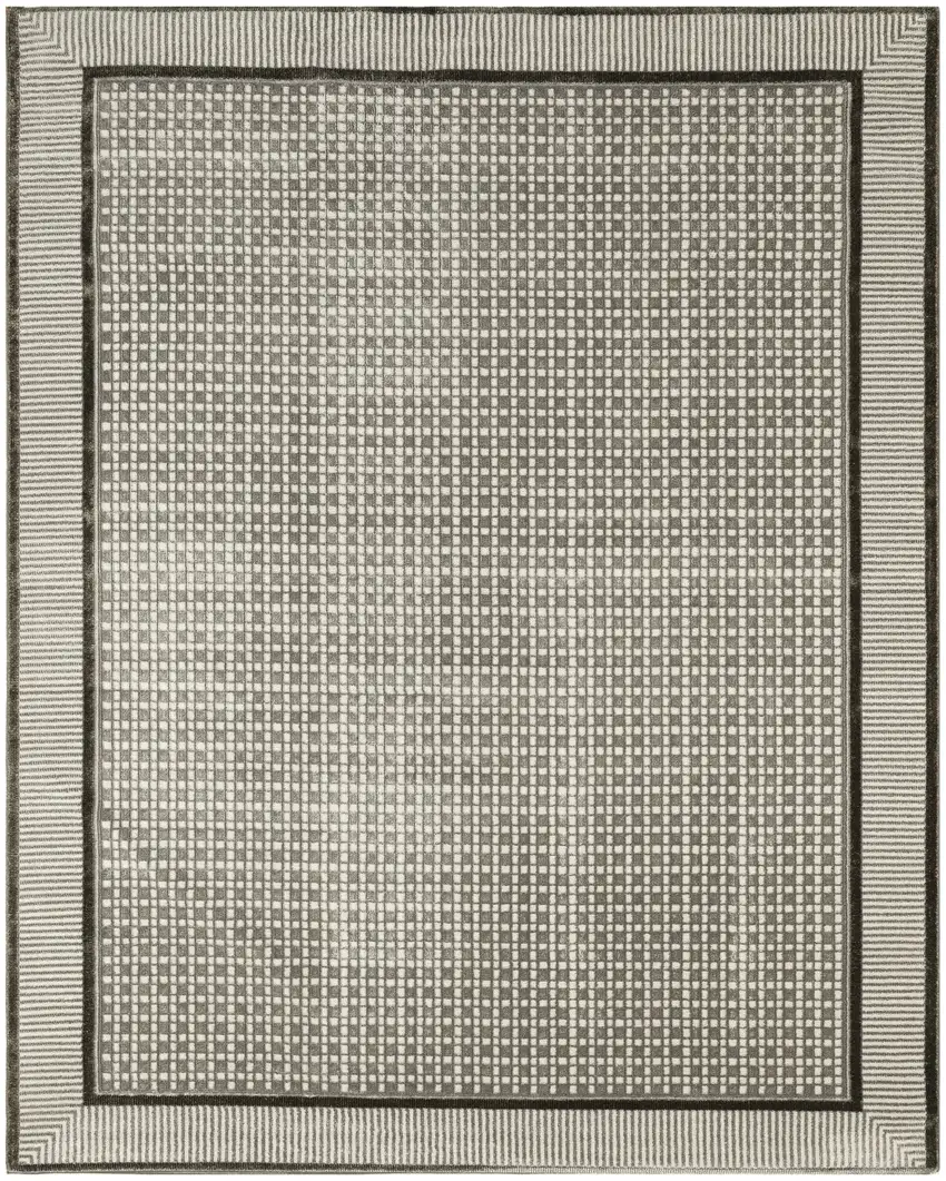 Gray Geometric Area Rug Photo 6
