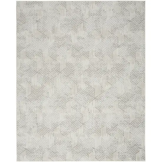 Gray Geometric Area Rug Photo 8