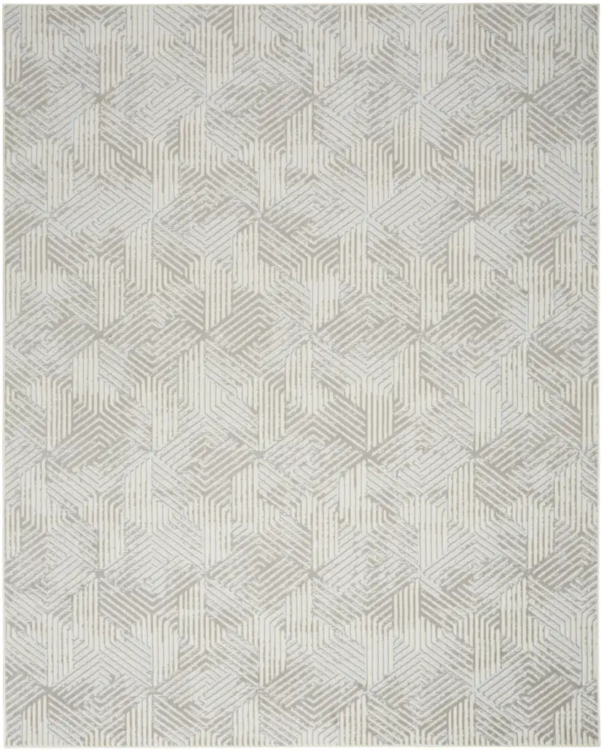Gray Geometric Area Rug Photo 8