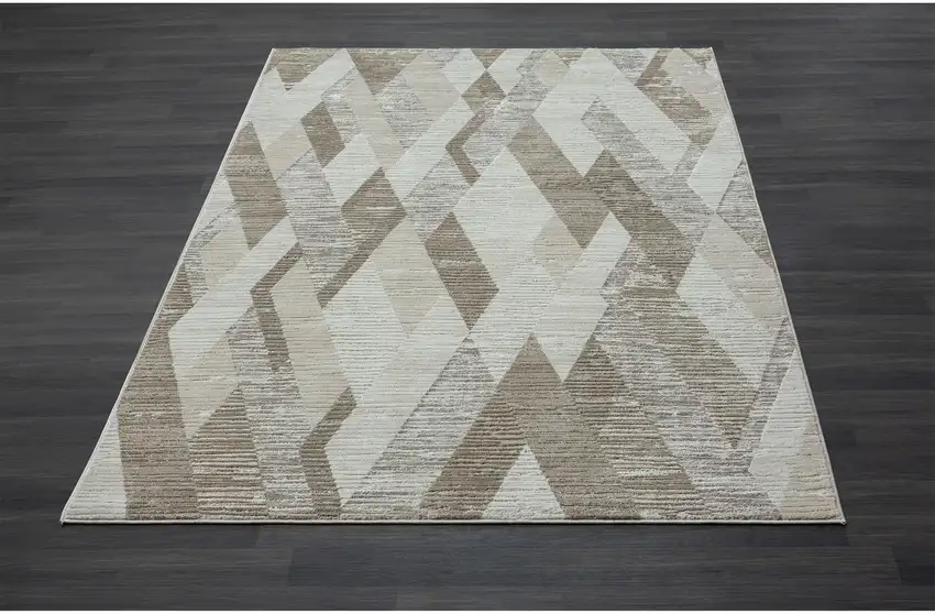 Gray Geometric Area Rug Photo 8