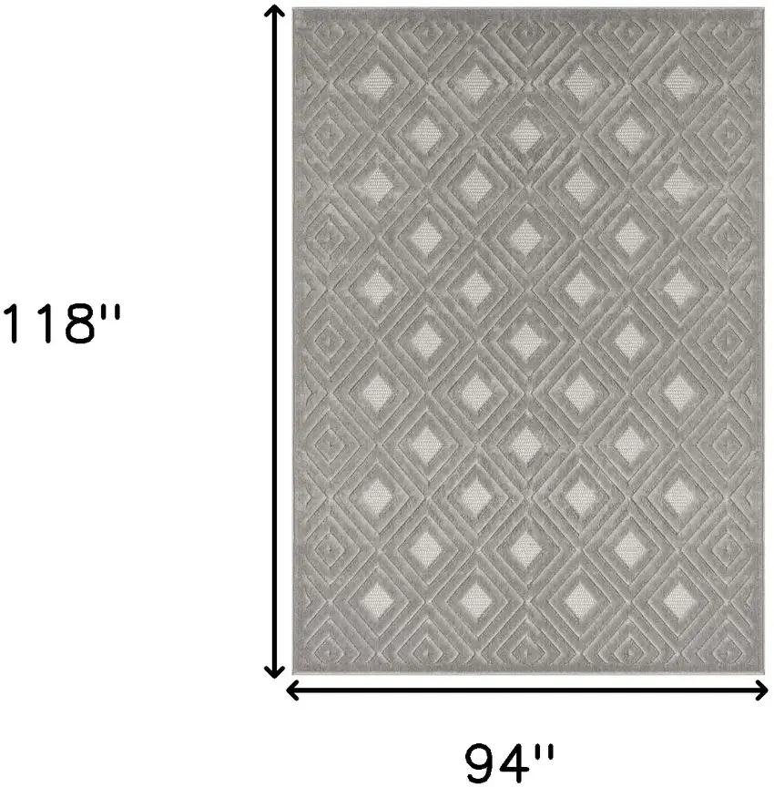 Gray Geometric Area Rug Photo 3