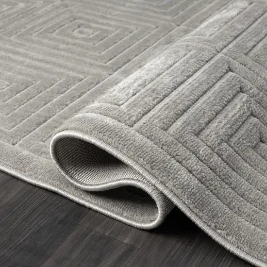 5' X 7' Gray Geometric Area Rug Photo 5