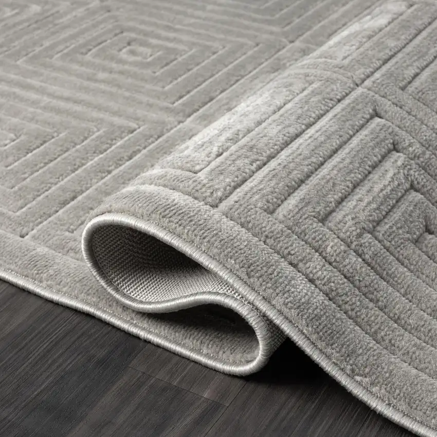 5' X 7' Gray Geometric Area Rug Photo 5