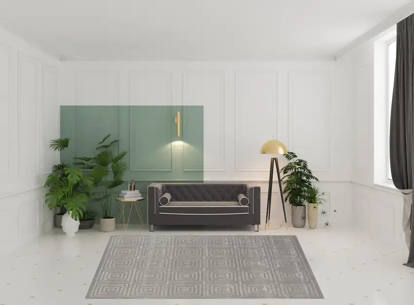 Gray Geometric Area Rug Photo 2