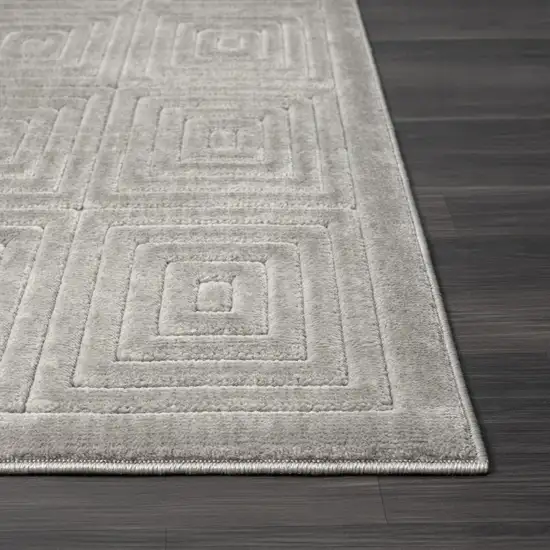 Gray Geometric Area Rug Photo 3