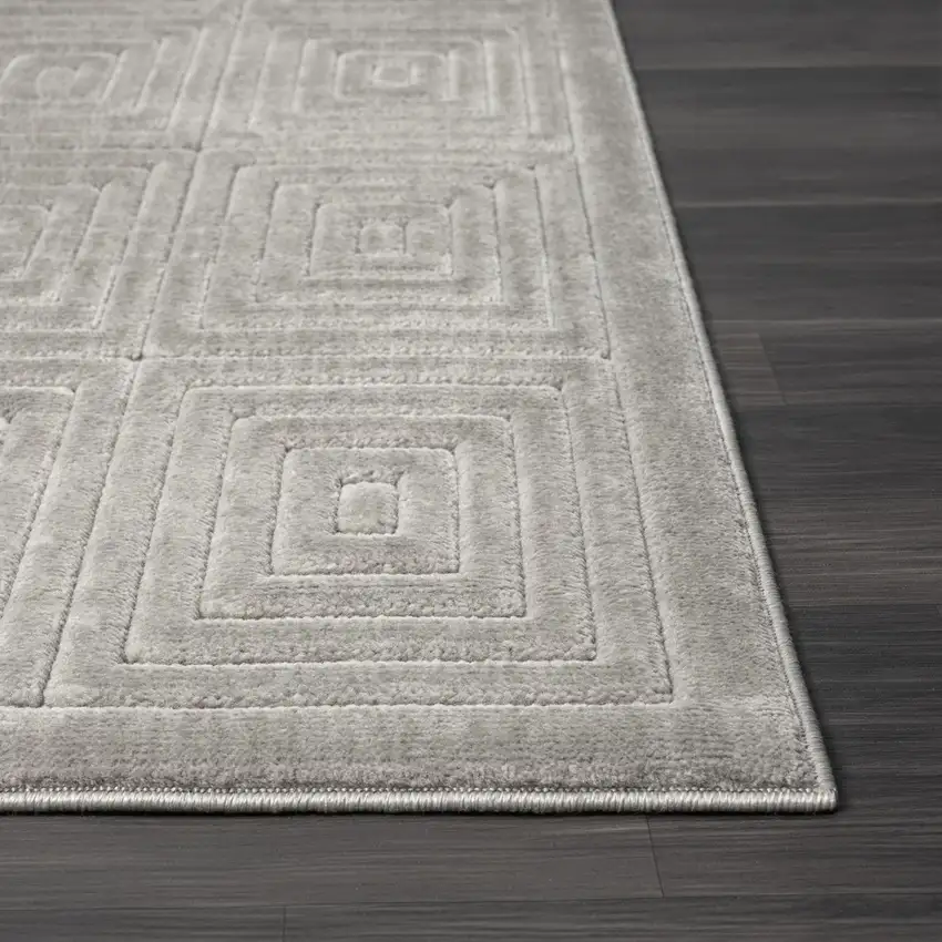 Gray Geometric Area Rug Photo 3