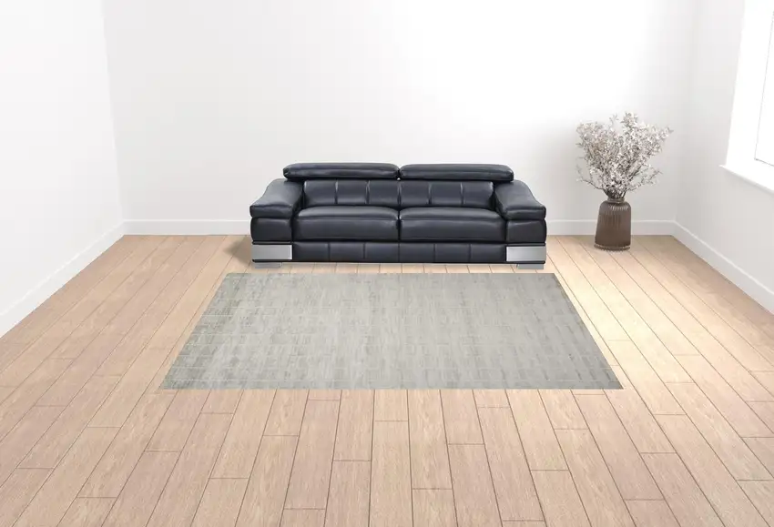 Gray Geometric Area Rug Photo 2