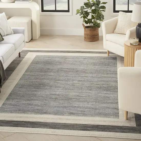 Gray Geometric Area Rug Photo 3