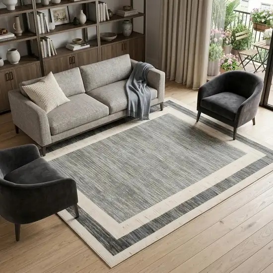 Gray Geometric Area Rug Photo 1