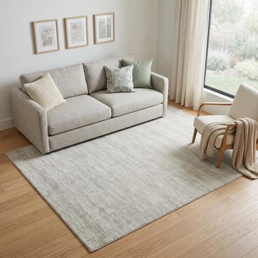 Gray Geometric Area Rug Photo 1