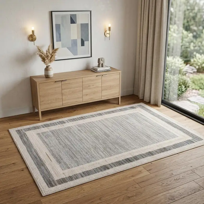 Gray Geometric Area Rug Photo 1