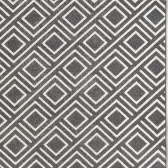 Gray Geometric Area Rug Photo 6