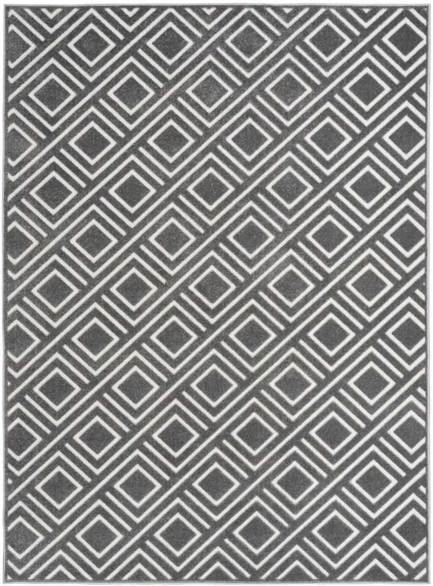 Gray Geometric Area Rug Photo 2