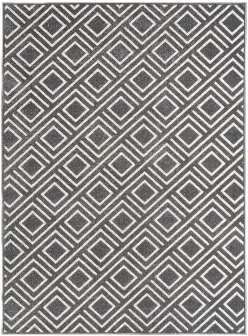 Gray Geometric Area Rug Photo 1