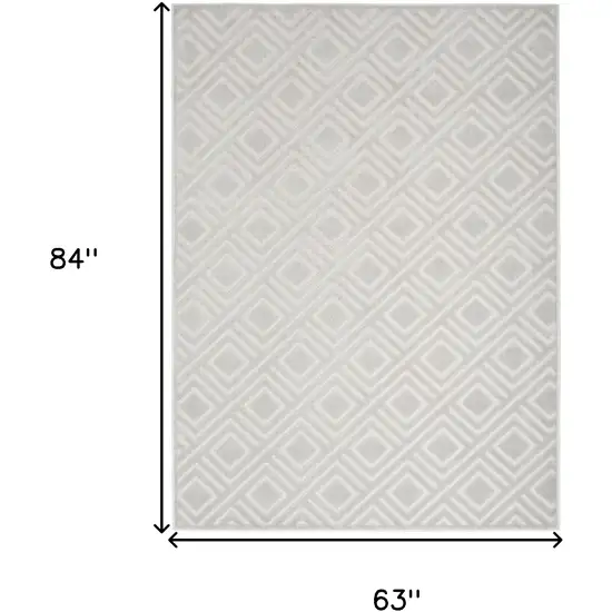 Gray Geometric Area Rug Photo 3