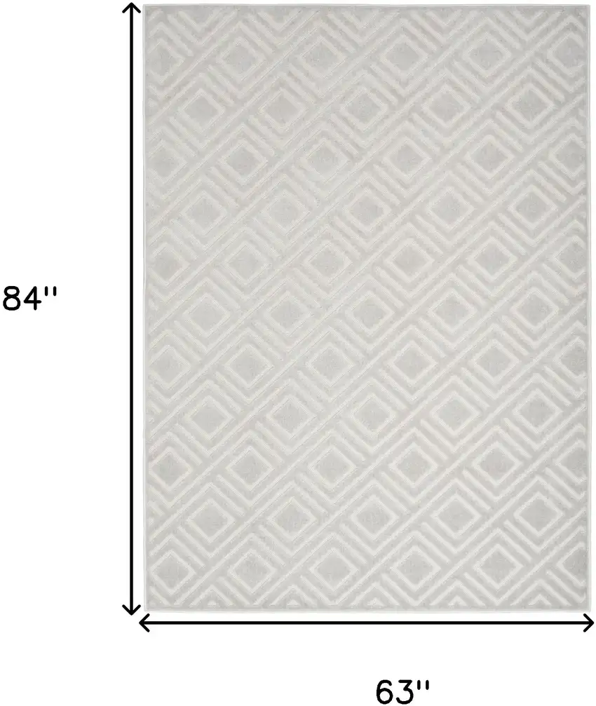Gray Geometric Area Rug Photo 3