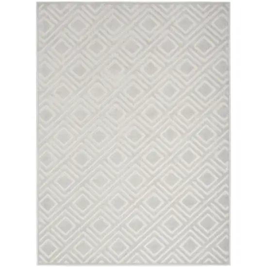 Gray Geometric Area Rug Photo 9