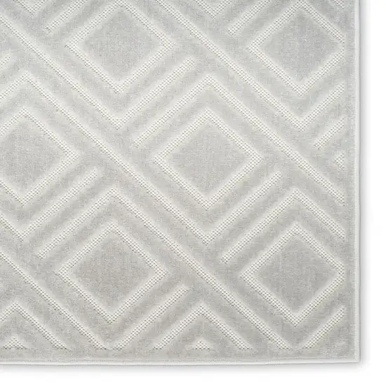 Gray Geometric Area Rug Photo 9