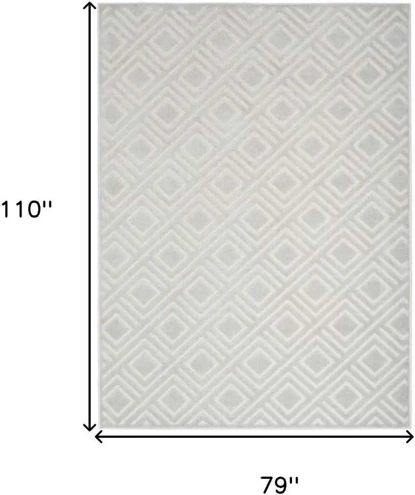 Gray Geometric Area Rug Photo 3