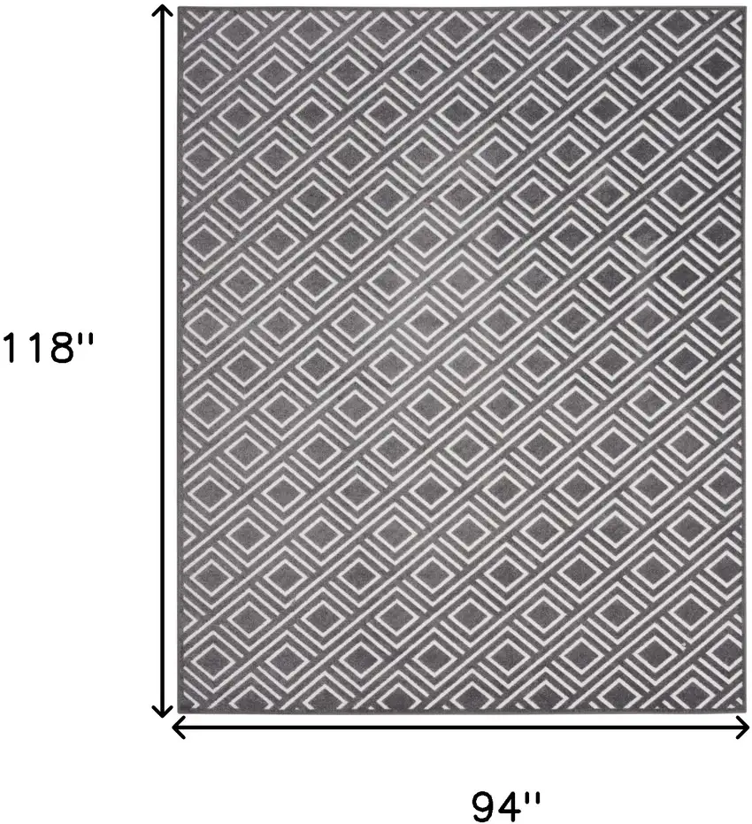 Gray Geometric Area Rug Photo 3