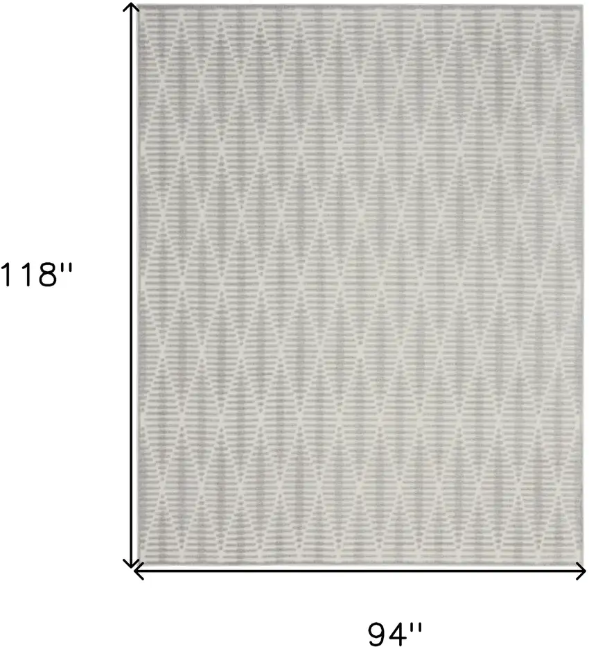 Gray Geometric Area Rug Photo 3