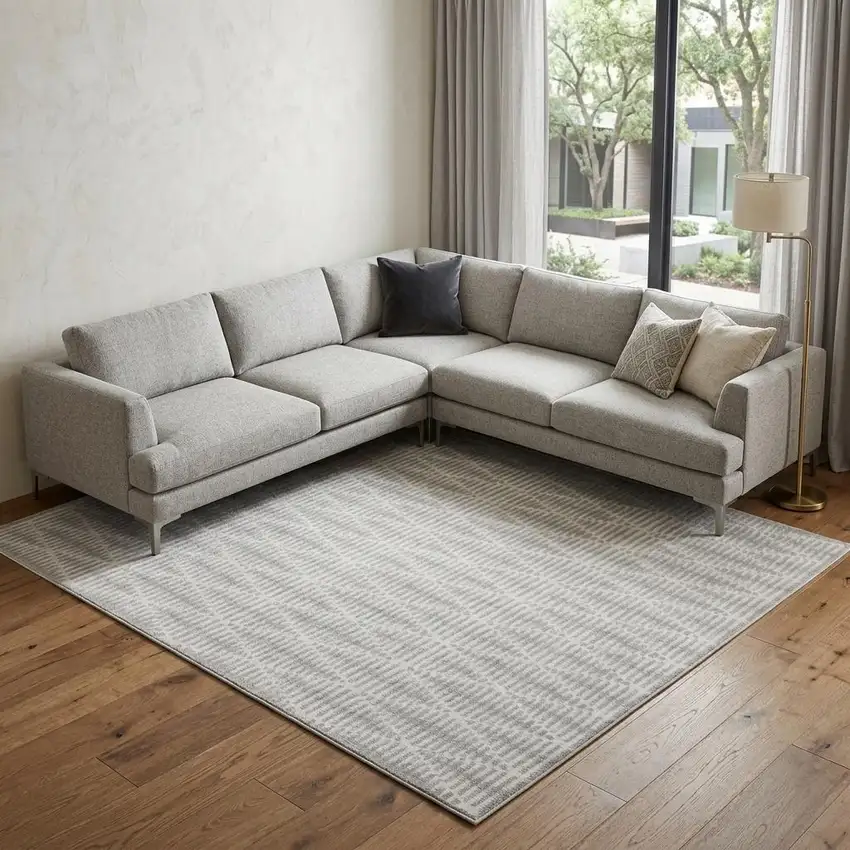 Gray Geometric Area Rug Photo 1